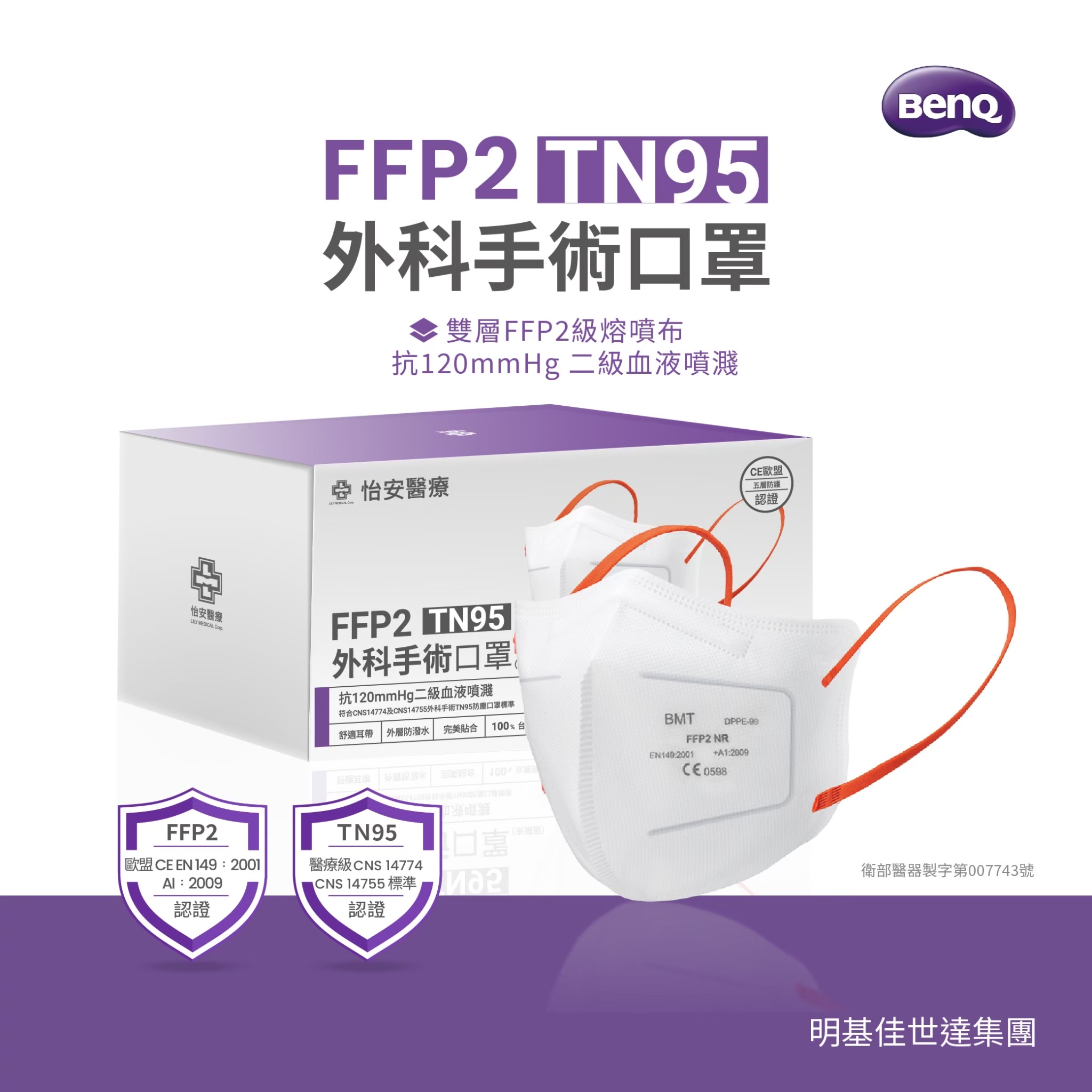 Disposable FFP2 Respiratory Face Mask